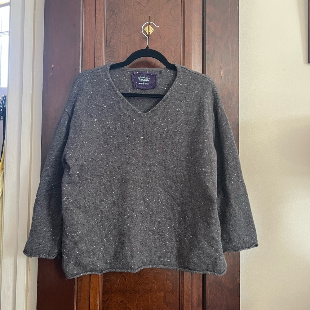 Gudrun Sjoden Nubby sweater in a lambswool blend, Ash grey size M